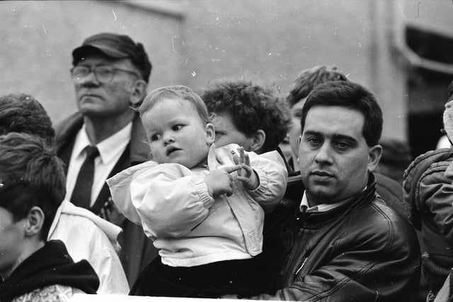 Young and old at the St. Patrick's Day parade in Moville on March 17, 1993.