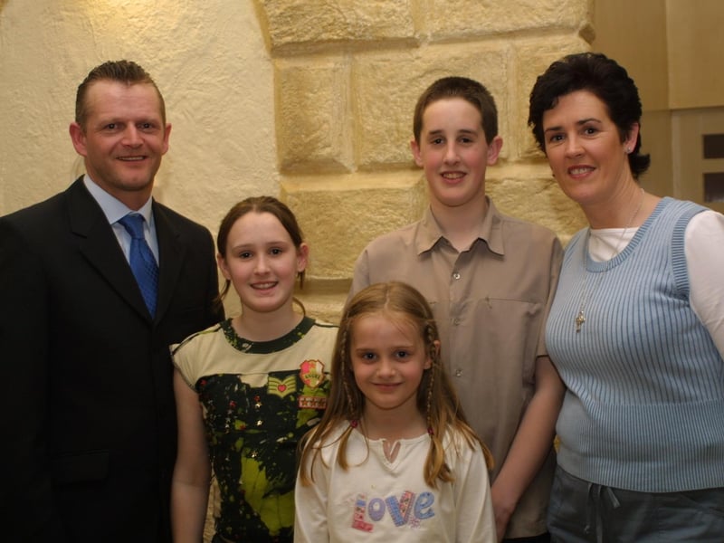 From left: Kieran, Kerri-Lee, Kieran, Karen and Erin (at front)