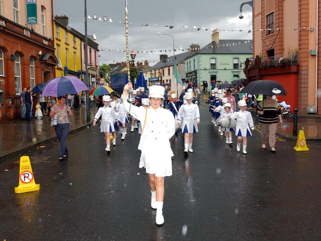 Braving the rain at Buncrana Music Festival 2003.