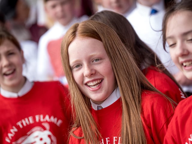 The annual Fan the Flame mass was celebrated recently in Celtic Park for pupils who recently made their confirmation.