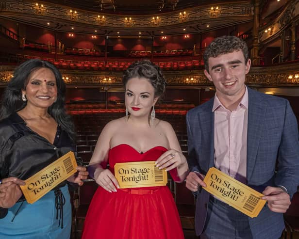 Pictured are some of the many performers from the special Grand Opera House ‘On Stage Tonight!’ Anniversary celebration event: broadcaster, actress and singer. Lata Sharma; actor-musician, Chris Kane and soprano Mary McCabe.