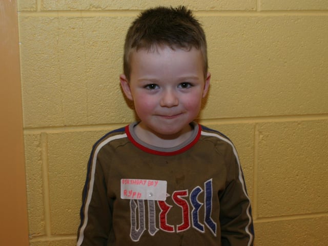 Party celebrations back in 2004: Ryan Higgins.