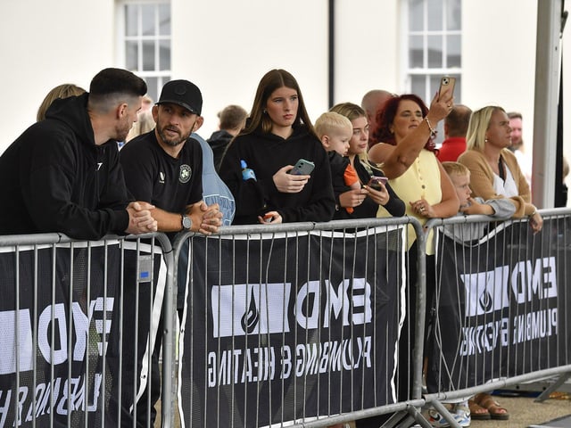 Spectators at the Ebrington Hyrox on Saturday morning. Photo: George Sweeney