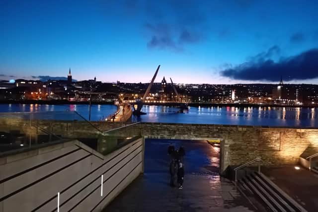 The view from Ebrington Square in Derry.