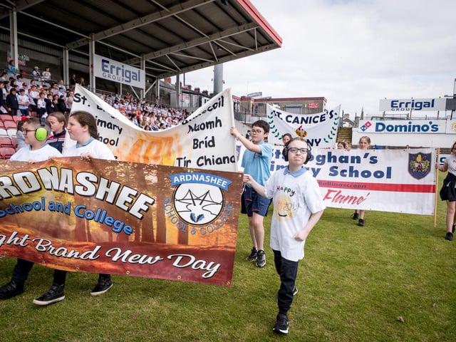 The annual Fan the Flame mass was celebrated recently in Celtic Park for pupils who recently made their confirmation.