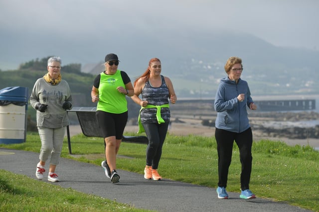 Participants in the Buncrana Park run on Saturday morning, in memory of the late Ciaran Caldwell. Photo: George Sweeney.  DER2319GS – 18