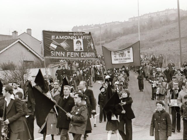 Bloody Sunday commemorative ceremonies and march back in January 1976.