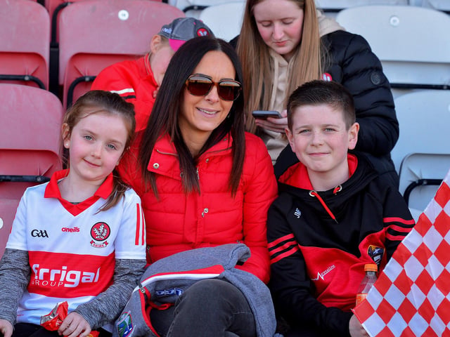Derry fans at the game against Donegal. Photo: George Sweeney