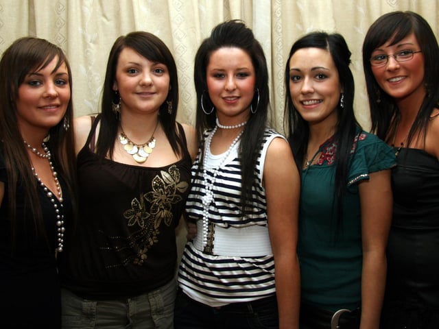 Birthday girl Emma pictured with friends, Sarah, Sarah-Jane, Jennifer and Darina 0004JML : Parties and celebrations March 2006: Emma Doherty.