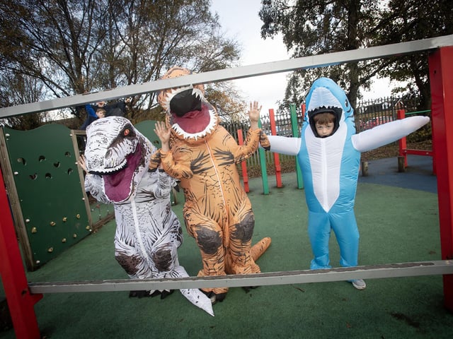 Some of the more colourful characters captured on Friday at Greenhaw PS. : .