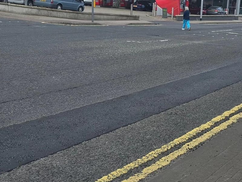 The Department of Infrastructure has repaired the potholes, which had been nicknamed the 'Strand Canyon'.