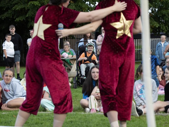 Children loving the Symmetry Circus action on Friday at Bull Park. (Photos: Jim McCafferty Photography) : .