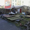 Damage from Storm Isha on Sackville Street yesterday. Photo: George Sweeney