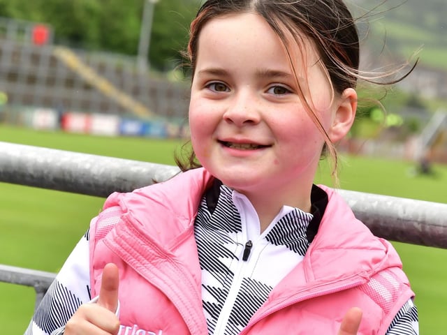 This young Derry City fan can't wait for the game.