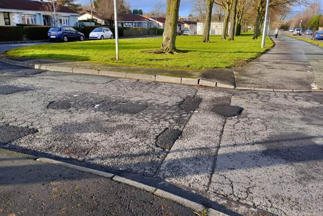 Patchwork roads in Derry's Northland Road area.