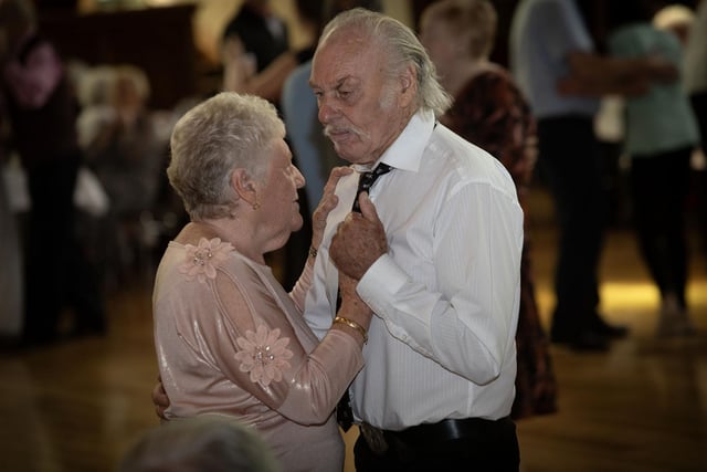 Enjoying the dancing at the Mayor's Tea Party in the Guildhall.