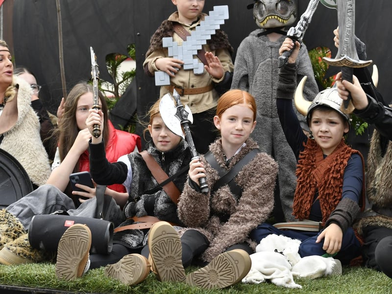 Children take part in the Clonmany Festival Parade on Sunday afternoon. Photo: George Sweeney
