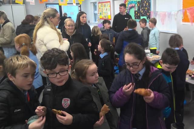 Pupils at Gaelscoil na Daróige