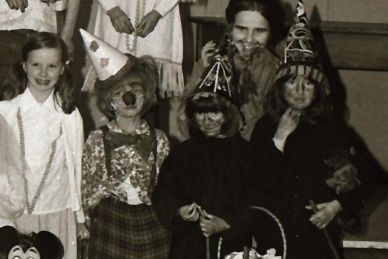 Hallowe'en fancy dress party at Claremont Hall as featured in November 1973.