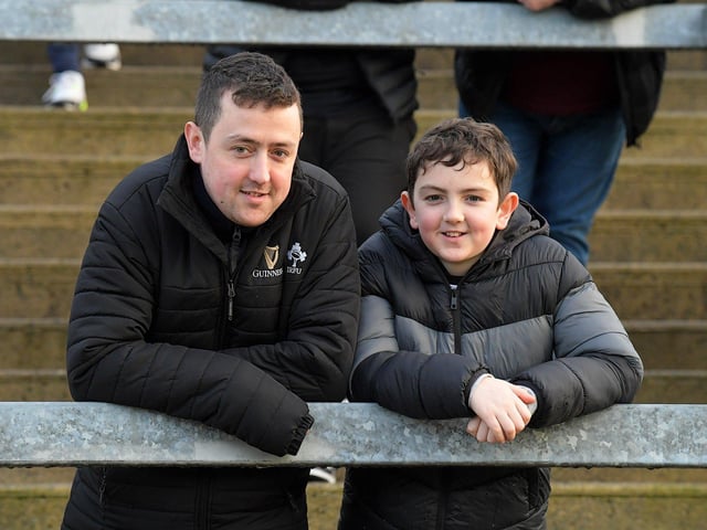 Fans in Celtic Park for the Derry v Monaghan game on Saturday. Photo: George Sweeney