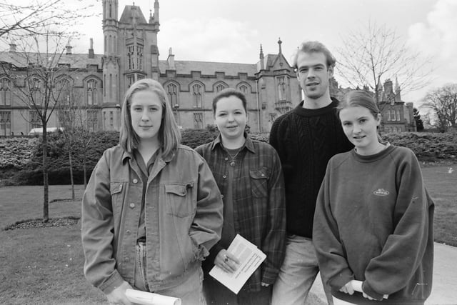 Prospective students at an open day at Magee.