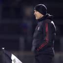 Derry manager Paddy Tally on the line against Tyrone during the NFL match played at Healy Park.