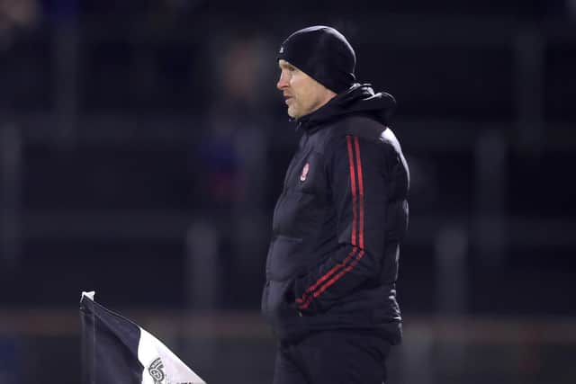 Derry manager Paddy Tally on the line against Tyrone during the NFL match played at Healy Park.