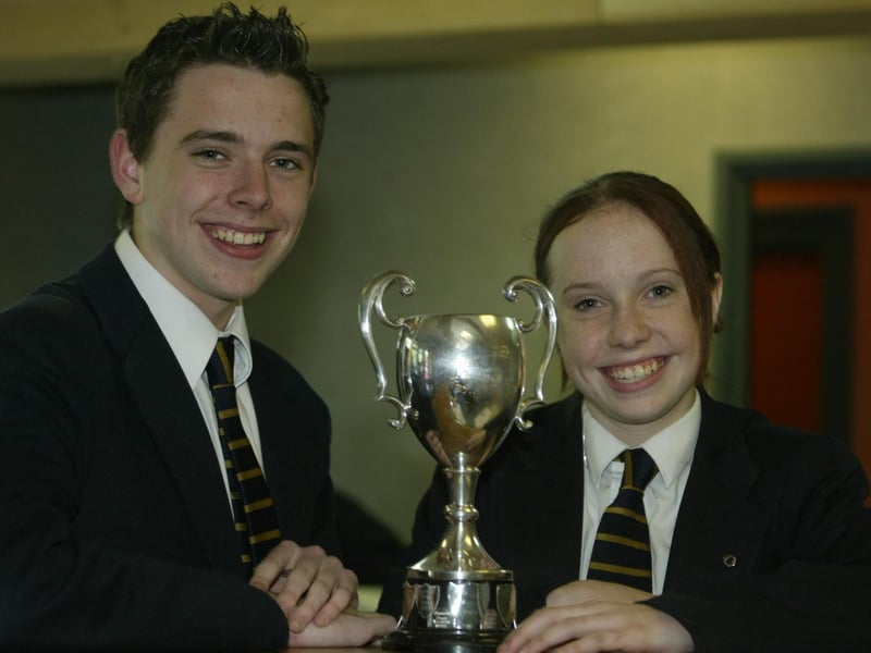 Brother and sister Ciaran and Orlaith Kelly, winners of the vocal duet over 16 yrs at Moville Feis. (1605JB28)