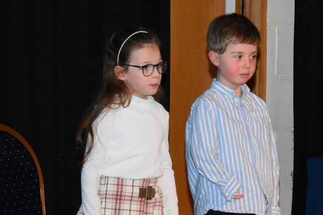 Two of the young performers - Ella Rooney and Ciaran Mulgrew who sang a duet.