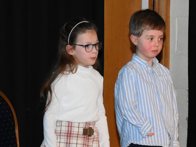 Two of the young performers - Ella Rooney and Ciaran Mulgrew who sang a duet.