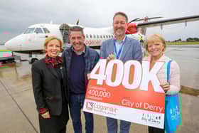 Eleanor and Gerry Loughlin, who were awarded the tickets. Photo: Lorcan Doherty