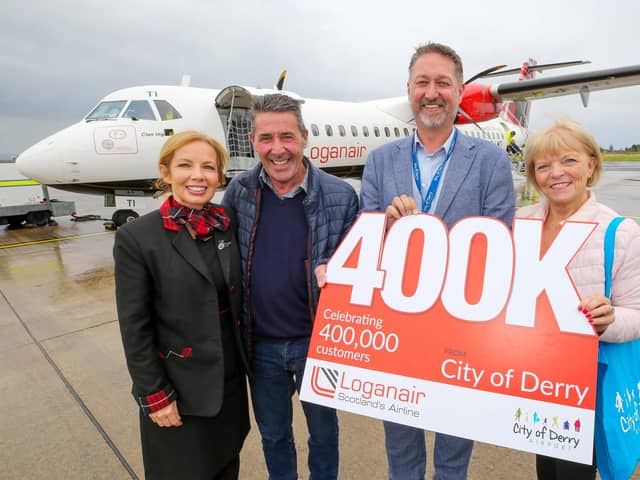 Eleanor and Gerry Loughlin, who were awarded the tickets. Photo: Lorcan Doherty