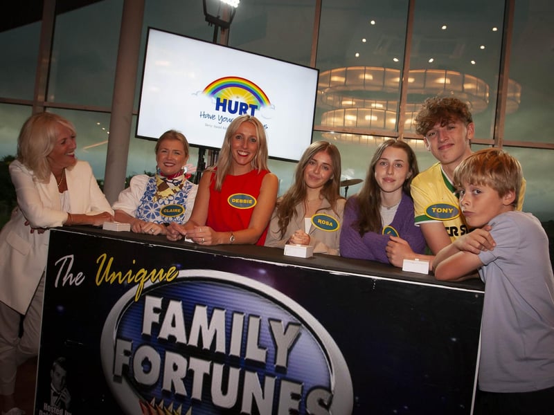 Gran Anne Deehan keeps a close eye on her ‘Shameless’ team on Friday night. From left, Clare Cooper, Debbie Gallagher, Rose Gallagher, Lily Gallagher and Tony Gallagher.