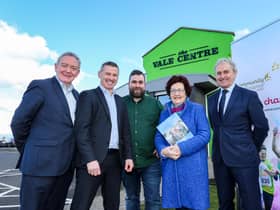 Damian McAteer CFI Group Chair, Donal Traynor, CFI Group CEO, Columba Mailey, Manager of the Vale Centre, Bridie Mullen, Vale Centre committee and IFI Chair Paddy Harte.
By Lorcan Doherty.