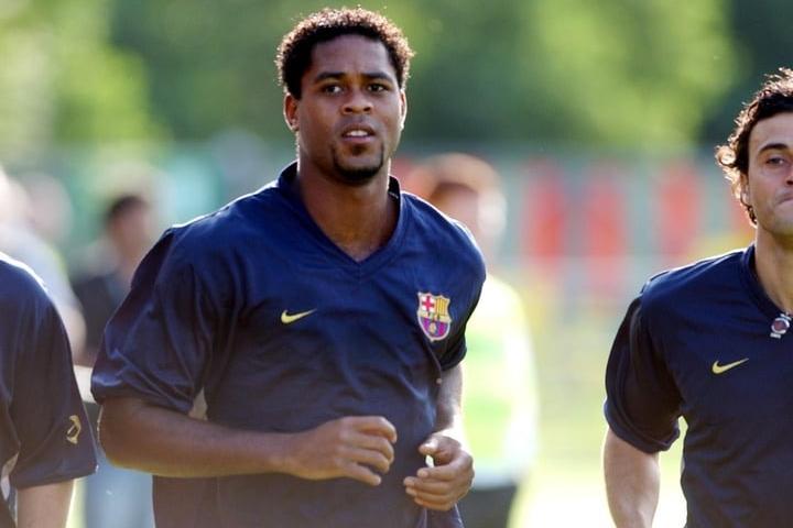 Patrick Kluivert training alongside Luis Enrique