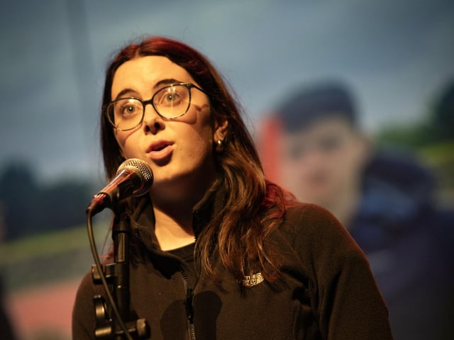 Rosie Byrne singing ‘For Good’ from Wicked during the Foyle School of Speech and Drama's Camp Hollywood Show at the Millennium Forum on Friday.