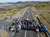 Official Opening of N56 An Clochán Liath to Glenties Road Projectby Jack Chambers, Minister of State at the Department of Transport and at theDepartment of Environment, Climate and Communications.  Photo Clive Wasson