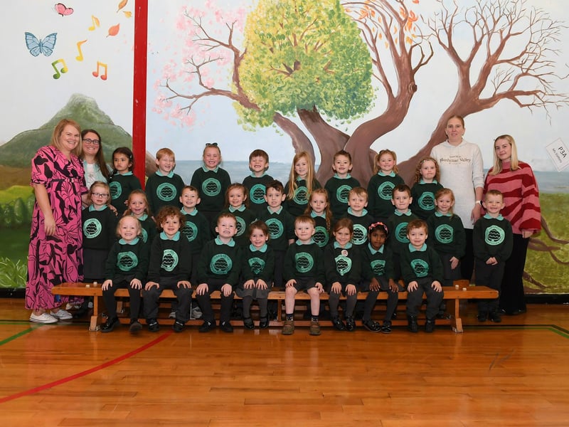 Mrs McCorkell’s P1 class at OakgrovePrimary School.