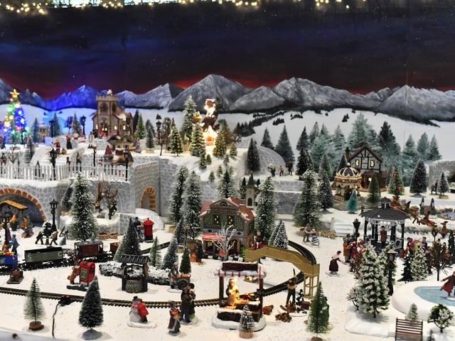 The Victorian Village display in St Columbs Cathedral is part of the annual Christmas Festival.  Photo: George Sweeney