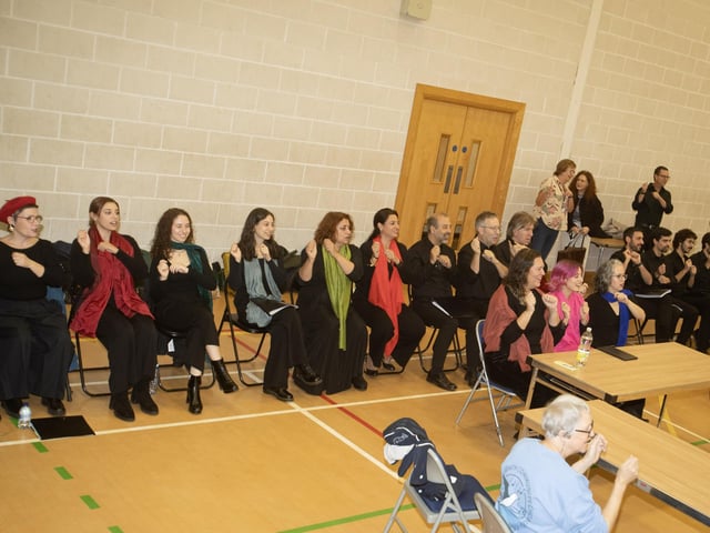 Members of the  Chamber Choir of the University of Lisbon, Portugal joining in the fun with the Mellow DEEDS Choir on Friday morning. (Photos: JIm McCafferty Photography)