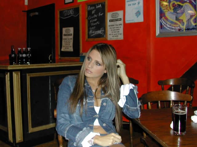 Katie Price aka Jordan at Libertys Nightclub Buncrana February 2003.
