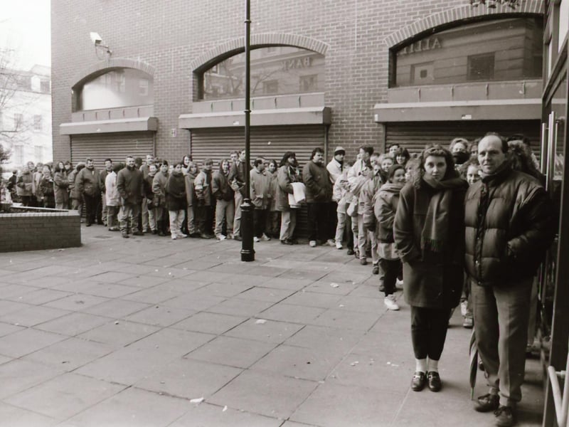 Queuing for Garth Brooks tickets at the Richmond Centre, autumn 1993.