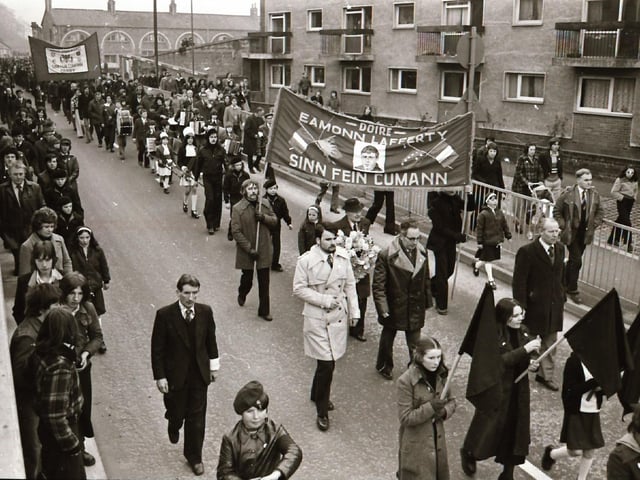 Bloody Sunday commemorative ceremonies and march back in January 1976.