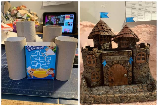 From toilet roll inserts and a cereal box to a knight's castle.