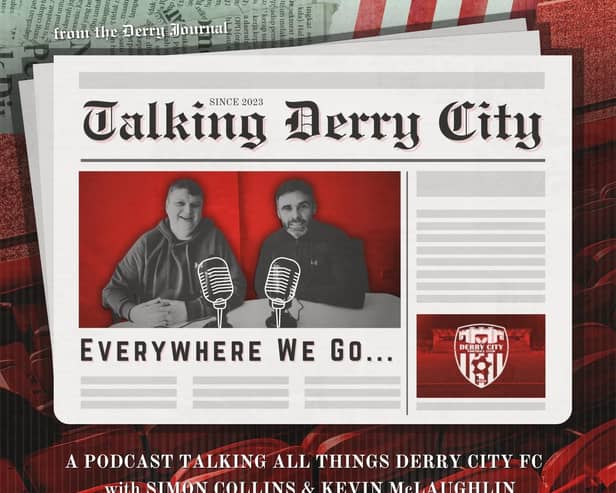 The Derry Journal's Talking Derry City Everywhere We Go podcast is out now and accessible wherever you get your podcasts. Image by Ethan Barr