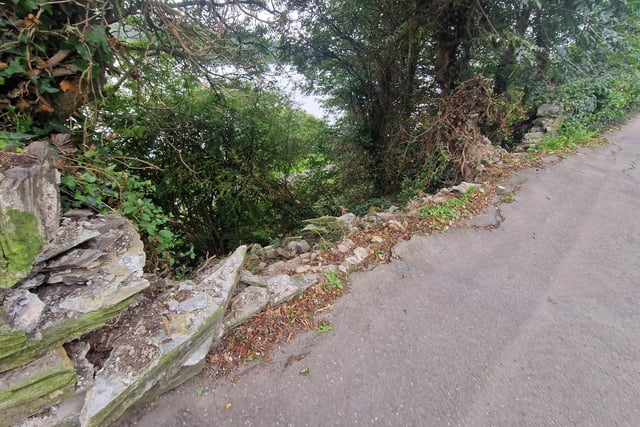 A large gap has been left in the wall on the main Derry to Letterkenny Road.
