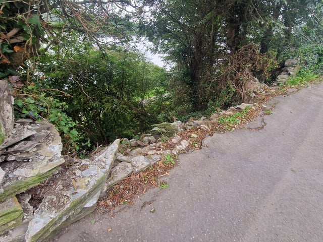 A large gap has been left in the wall on the main Derry to Letterkenny Road.