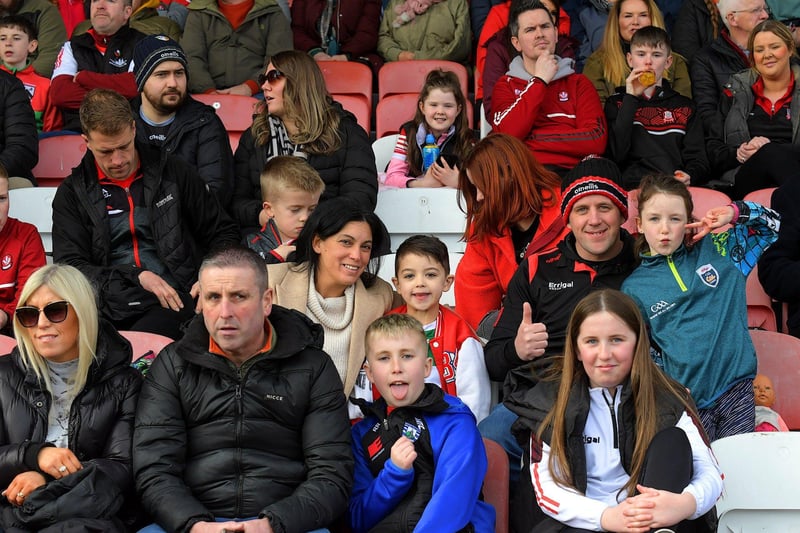 Fans in Celtic Park for Derry’s game against Roscommon. Photo: George Sweeney