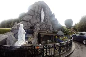 The grotto at St. Eugene's Cathedral that was erected in 1928 in memory of Bishop Charles McHugh, who inaugurated the first Irish National Pilgrimage to Lourdes in 1912.