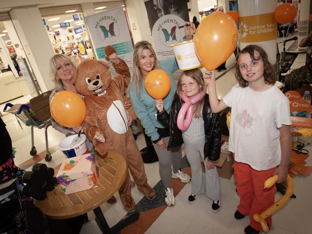 Big smiles all around from some of the children at Lisnagelvin Shopping Centre's Annual Great Family Fun Day in aid of charities Cancer Fund for Children and ME4 Mental Health Support and Suicide Prevention.